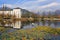 Admont Abbey on the Enns River. Town of Admont, Austria.