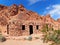 Adobe building in rugged landscape