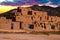 Adobe Houses in the Pueblo of Taos, New Mexico, USA.