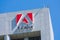 Adobe logo on Adobe Inc headquarters building