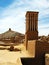 Adobe made houses of Anarak historical and ancient city in desert , Iran