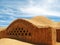 The adobe made roof of a house in central desert of Iran