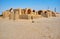Adobe ruins in Dakhma site, Yazd, Iran