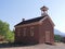 Adobe schoolhouse building at the Grafton ghost town was built in 1886, Utah