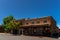 Adobe-style building on a sunny day in Santa Fe, New Mexico, United States