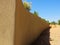 Adobe wall, residence, Santa Fe, New Mexico