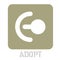 Adopt concept icon on white