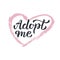 Adopt me hand lettering