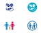 Adoption baby and community care Logo template vector icon