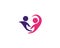 Adoption, Children, Community love logo template icon