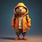 Adorable 3d Cartoon Capybara In Trendy Urban Outfit Design