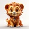 Adorable 3d Lion Tv Character With Hyper-realistic Details