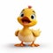 Adorable 3d Pixar Duck Illustration Stock Photo And Clipart