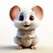Adorable 3d Pixar Style Mouse Baby With Big Brown Eyes