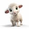 Adorable 3d Pixar-style Sheep Baby With Strong Facial Expression