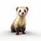 Adorable 3d Render Of A Ferret In Natural Symbolism Style