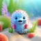 adorable 3D render of a sea cucumber - marine charm in a delightful aquatic scene