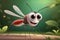 Adorable 3d rendered cute happy smiling and joyful insect mosquito cartoon character