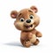 Adorable 3d Teddy Bear Illustration For Children\\\'s Books