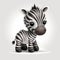 The Adorable Adventures of a Cartoon Baby Zebra - Generative AI