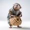 Adorable Armadillo In Bavarian Attire With Potato Sack