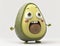 Adorable Avocado Cartoon Character for Invitations and Posters.