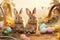 Adorable baby animals wearing Easter bunny ears