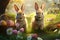 Adorable baby animals wearing Easter bunny ears