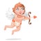 Adorable baby Cupid in diaper