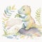 Adorable Baby Dinosaur World Illustration for Nursery Decor.