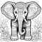 Adorable Baby Elephant Coloring Book: Kids\\\' Creative Joy