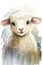 Adorable Baby Lamb Watercolor Illustration Nursery Art