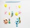 Adorable baby mobile with sea animals made from felt.Handmade toy