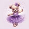 Adorable ballerina teddy art