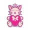 Adorable beauty kitty king doll with love chocolate logo
