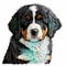 Adorable Bernese Puppy Dog Illustration - Perfect for Pet Lovers.