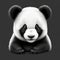 Adorable black and white panda with its cuddly appearance and gentle nature.