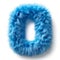 Adorable Blue Zero: Furry Charm on a White Canvas.