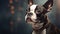 Adorable Boston Terrier Dog in Highly Detailed Illustration AI Generated