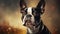 Adorable Boston Terrier Dog in Highly Detailed Illustration AI Generated