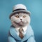 Adorable British Shorthair Cat In Business Suit: Hyper-realistic Photo