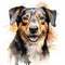 Adorable Canine Art with a White Background