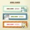 Adorable cartoon animal banner collection set