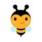 Adorable cartoon bee character in modern flat style.