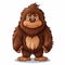 Adorable Cartoon Bigfoot Vector Illustration With Clip Art Style