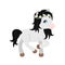 Adorable cartoon horse character.