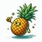 Adorable Cartoon Pineapple Charming Vector Illustration Design