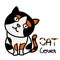 Adorable cat, black, orange and white color with cat lover text