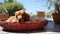 Adorable cat and faithful dog enjoying a serene nap together on a bright summer day at home