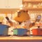 Adorable Chef Rat Cooking
